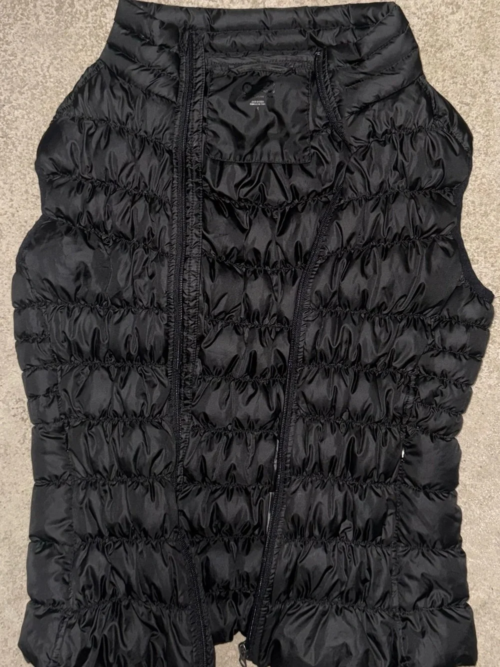 blanc noir Black Quilted Puffer Vest